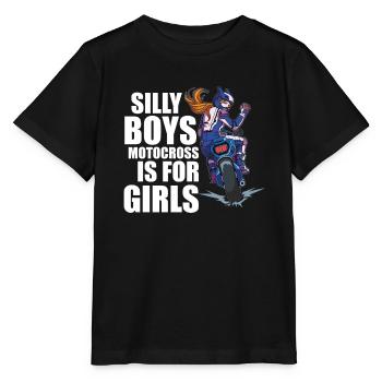 Dirt Bike Dirt Bike Riding Motocross Dirt Biking - Stanley/Stella MINI CREATOR Kids’ T-Shirt - black - Front - Mikhail (115cm)