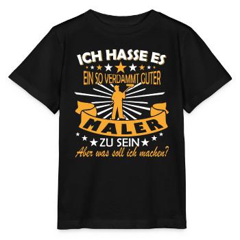 Maler und Lackierer Malerei Schreibtisch - Stanley/Stella Kinder T-Shirt MINI CREATOR  - Schwarz - Vorne - Mikhail (115cm)