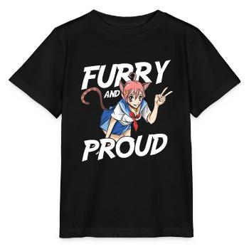 Furry Fandom Fursuits Stolz Furry And Proud - Stanley/Stella MINI CREATOR Kids’ T-Shirt - black - Front - Mikhail (115cm)