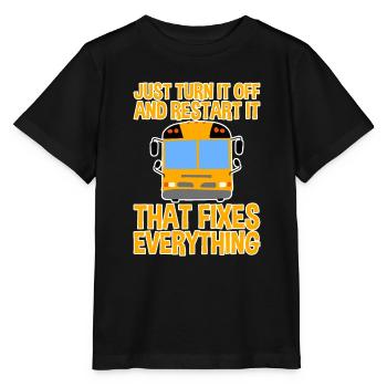 Just Turn It Off And Restart It 2 - Stanley/Stella MINI CREATOR Kids’ T-Shirt - black - Front - Mikhail (115cm)