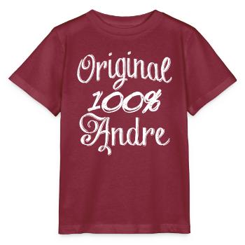 Original 100 % André - T-shirt bio MINI CREATOR Stanley/Stella Enfant - bordeaux - Devant - Kain (125cm)