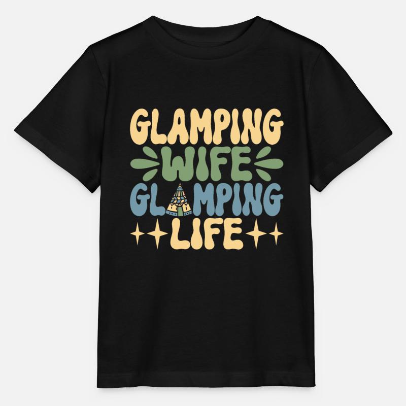 Glamping Glamper - Stanley/Stella MINI CREATOR Kids’ T-Shirt - black