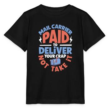 Commis des postes Postlady Postman Post Office - T-shirt bio MINI CREATOR Stanley/Stella Enfant - noir - Devant - Mikhail (115cm)