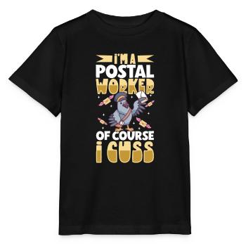 Commis des postes Postlady Postman Post Office - T-shirt bio MINI CREATOR Stanley/Stella Enfant - noir - Devant - Mikhail (115cm)