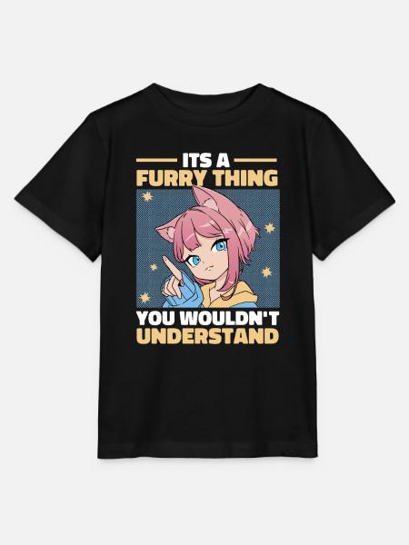 Furry Fandom Fursuits Niedlich - Stanley/Stella Kinder T-Shirt MINI CREATOR - Schwarz