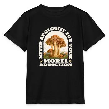 Morel's Mushroom Picker Mushroom Farmer Mushroom - Stanley/Stella MINI CREATOR Kids’ T-Shirt - black - Front - Mikhail (115cm)