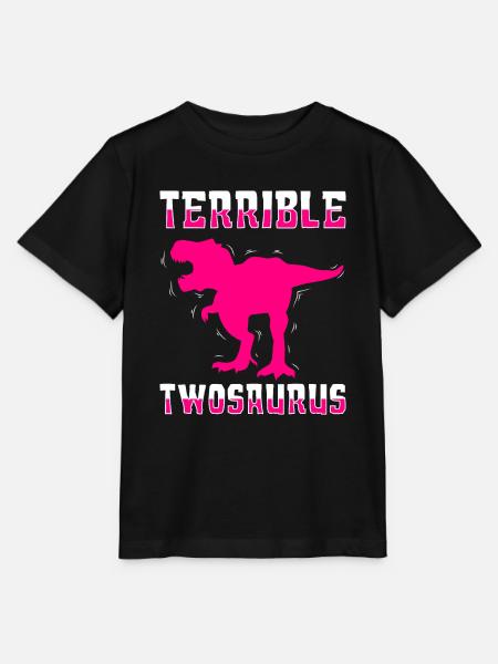 Schrecklicher Twosaurus - Stanley/Stella Kinder T-Shirt MINI CREATOR - Schwarz