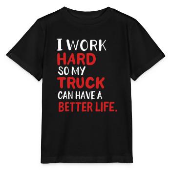 Ich arbeite hart, damit mein Truck ein besseres Le - Stanley/Stella Kinder T-Shirt MINI CREATOR  - Schwarz - Vorne - Mikhail (115cm)