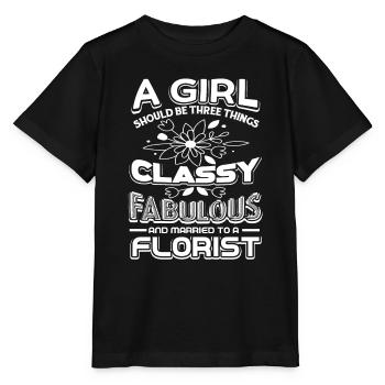 Florist Married To A Florist - Stanley/Stella MINI CREATOR Kids’ T-Shirt - black - Front - Mikhail (115cm)
