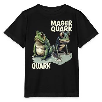 caillé têtard grenouille caillé régime alimentaire faible en gras jeu de mots quark - T-shirt bio MINI CREATOR Stanley/Stella Enfant - noir - Devant - Mikhail (115cm)