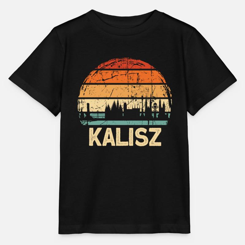 Pologne Kalisz Skyline - T-shirt bio MINI CREATOR Stanley/Stella Enfant - noir