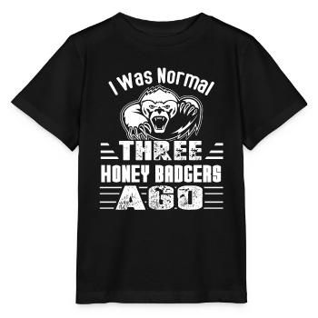 Honey Badger Normal 3 Honey Badgers Ago - Stanley/Stella MINI CREATOR Kids’ T-Shirt - black - Front - Mikhail (115cm)