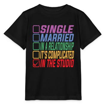 Single, Married, In The Studio 5 - Stanley/Stella MINI CREATOR Kids’ T-Shirt - black - Front - Mikhail (115cm)