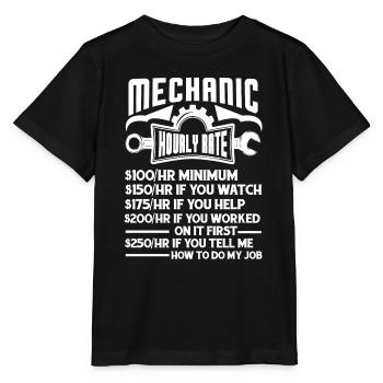 Mechanic Mechanic Hourly Rate - Stanley/Stella MINI CREATOR Kids’ T-Shirt - black - Front - Mikhail (115cm)
