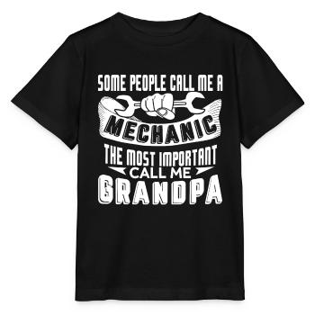 Mechanic Mechanic Grandpa - Stanley/Stella MINI CREATOR Kids’ T-Shirt - black - Front - Mikhail (115cm)