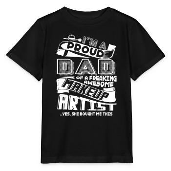 Makeup Artist Proud Makeup Artist Dad - Stanley/Stella MINI CREATOR Kids’ T-Shirt - black - Front - Mikhail (115cm)