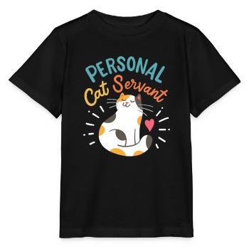 Persönlicher Katzendiener - Stanley/Stella Kinder T-Shirt MINI CREATOR  - Schwarz - Vorne - Mikhail (115cm)
