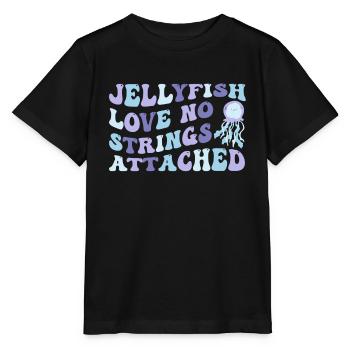Quallen Qualle Ozean Meeresbewohner Motiv - Stanley/Stella Kinder T-Shirt MINI CREATOR  - Schwarz - Vorne - Mikhail (115cm)