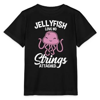 Quallen Qualle Ozean Meeresbewohner Motiv - Stanley/Stella Kinder T-Shirt MINI CREATOR  - Schwarz - Vorne - Mikhail (115cm)