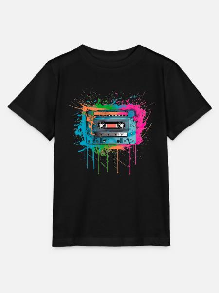 Kassette Musik 80s Pop Style für alle die die 80s - Stanley/Stella Kinder T-Shirt MINI CREATOR  - Schwarz