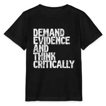 Exiger des preuves et penser de manière critique 3 - T-shirt bio MINI CREATOR Stanley/Stella Enfant - noir - Devant - Mikhail (115cm)