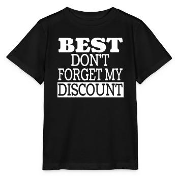 Pension de retraité drôle N’oubliez pas ma réduction - T-shirt bio MINI CREATOR Stanley/Stella Enfant - noir - Devant - Mikhail (115cm)
