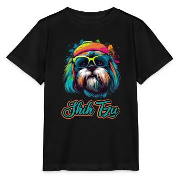 Shih Tzu Hund Hunderasse Löwenhund - Stanley/Stella Kinder T-Shirt MINI CREATOR  - Schwarz - Vorne - Mikhail (115cm)