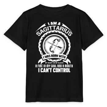 Sagittarius Sagittarius Born With A Fire In Soul - Stanley/Stella MINI CREATOR Kids’ T-Shirt - black - Front - Mikhail (115cm)