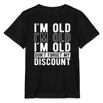 Pension de retraité drôle N’oubliez pas ma réduction - T-shirt bio MINI CREATOR Stanley/Stella Enfant - noir - Devant - Mikhail (115cm)