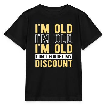 Pension de retraité drôle N’oubliez pas ma réduction - T-shirt bio MINI CREATOR Stanley/Stella Enfant - noir - Devant - Mikhail (115cm)