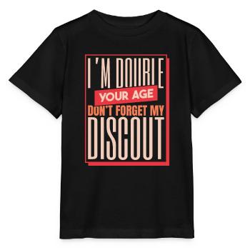Pension de retraité Double N’oubliez pas ma réduction - T-shirt bio MINI CREATOR Stanley/Stella Enfant - noir - Devant - Mikhail (115cm)