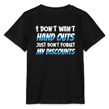 Pension de retraité drôle N’oubliez pas ma réduction - T-shirt bio MINI CREATOR Stanley/Stella Enfant - noir - Devant - Mikhail (115cm)