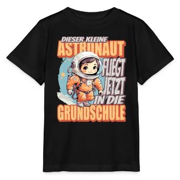 Dieser Kleine Astronaut fliegt jetzt in die - Stanley/Stella Kinder T-Shirt MINI CREATOR  - Schwarz - Vorne - Mikhail (115cm)