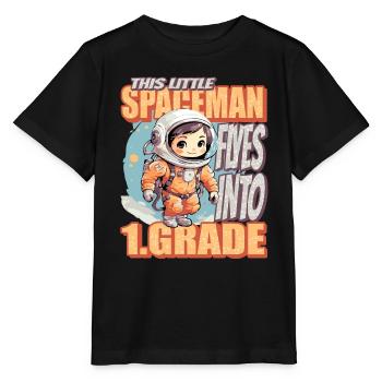 This little astronaut flies into the first - Stanley/Stella MINI CREATOR Kids’ T-Shirt - black - Front - Mikhail (115cm)