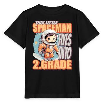 This little astronaut flies into the second - Stanley/Stella MINI CREATOR Kids’ T-Shirt - black - Front - Mikhail (115cm)