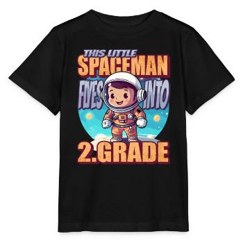This little astronaut flies into the second - Stanley/Stella MINI CREATOR Kids’ T-Shirt - black - Front - Mikhail (115cm)