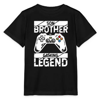 Son Brother Gaming Legend Controller Videogames Ga - Stanley/Stella Kinder T-Shirt MINI CREATOR  - Schwarz - Vorne - Mikhail (115cm)