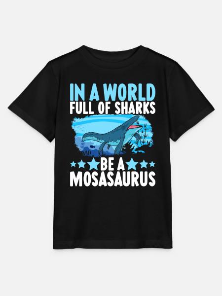 Mosasaurus Dinosaurier - Stanley/Stella Kinder T-Shirt MINI CREATOR - Schwarz