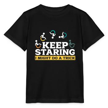Rollstuhl - Stanley/Stella Kinder T-Shirt MINI CREATOR  - Schwarz - Vorne - Mikhail (115cm)