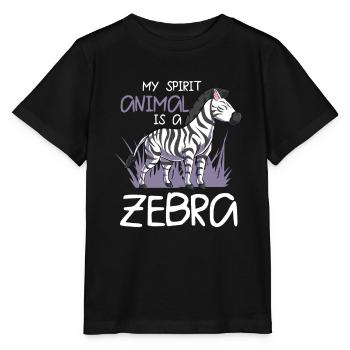 Zebra - Stanley/Stella MINI CREATOR Kids’ T-Shirt - black - Front - Mikhail (115cm)