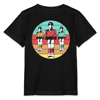 Retro Table Soccer Foosball Player Cool Vintage - Stanley/Stella Kinder T-Shirt MINI CREATOR  - Schwarz - Vorne - Mikhail (115cm)