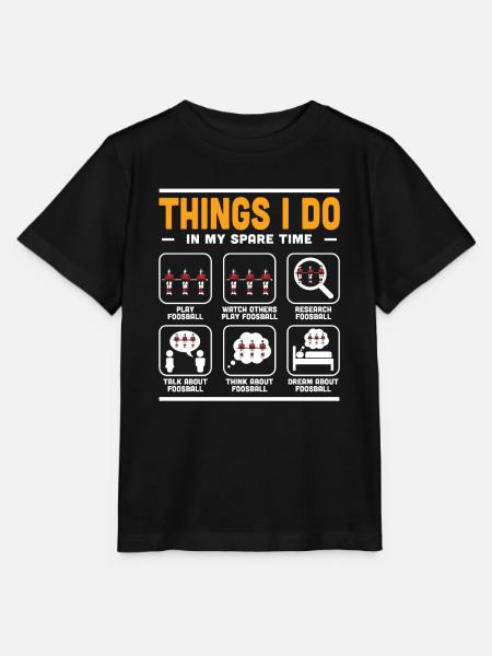 Things I Do In My Spare Time Foosball Table Soccer - Stanley/Stella Kinder T-Shirt MINI CREATOR  - Schwarz