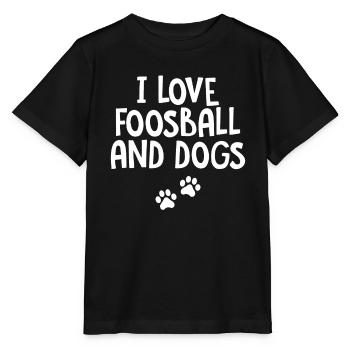 I Love Foosball And Dogs Paws Table Soccer Enthusi - Stanley/Stella Kinder T-Shirt MINI CREATOR  - Schwarz - Vorne - Mikhail (115cm)