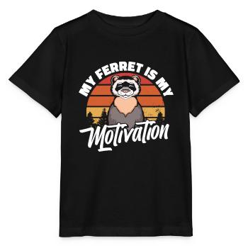 Motivation du putois furet - T-shirt bio MINI CREATOR Stanley/Stella Enfant - noir - Devant - Mikhail (115cm)