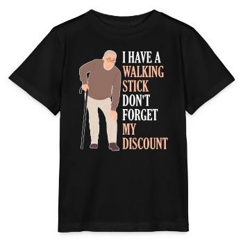 Pension de retraité drôle N’oubliez pas ma réduction - T-shirt bio MINI CREATOR Stanley/Stella Enfant - noir - Devant - Mikhail (115cm)