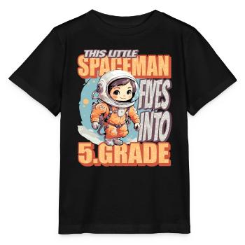 This little astronaut flies into the fifth - Stanley/Stella MINI CREATOR Kids’ T-Shirt - black - Front - Mikhail (115cm)