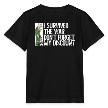 Pension de retraité drôle N’oubliez pas ma réduction - T-shirt bio MINI CREATOR Stanley/Stella Enfant - noir - Devant - Mikhail (115cm)