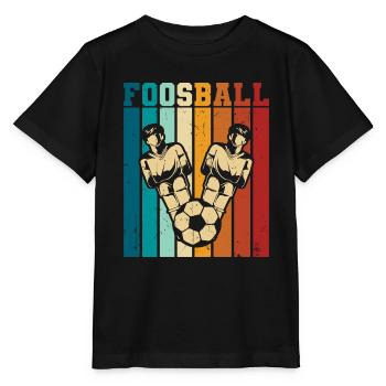 Foosball Retro Player Vintage Table Soccer - Stanley/Stella Kinder T-Shirt MINI CREATOR  - Schwarz - Vorne - Mikhail (115cm)
