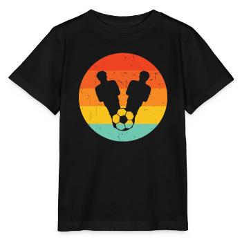 Retro Table Soccer Player Vintage Foosball - Stanley/Stella Kinder T-Shirt MINI CREATOR  - Schwarz - Vorne - Mikhail (115cm)