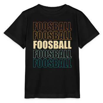 Retro Table Soccer Player Vintage Foosball - Stanley/Stella Kinder T-Shirt MINI CREATOR  - Schwarz - Vorne - Mikhail (115cm)